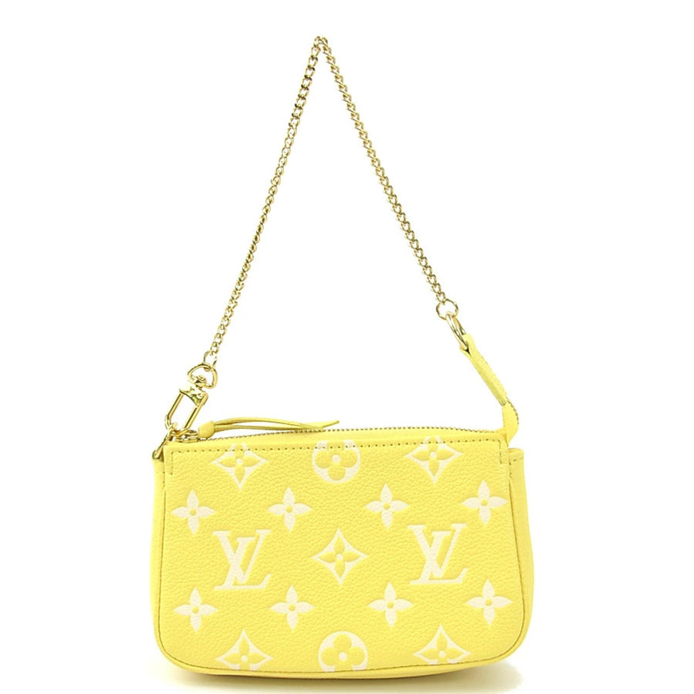 Louis Vuitton Pouch Monogram Empreinte Pochette Accessoires Leather Yellow